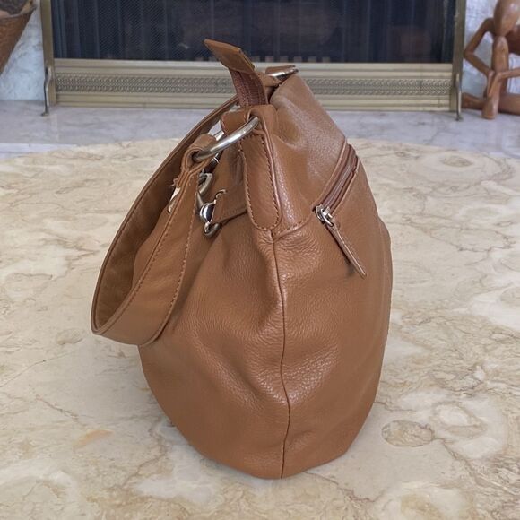 St. John’s Bay 100% Leather Horsebit Hobo Bag - Picture 7 of 15